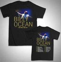 BILLY OCEAN - unisex T Shirt - UK TOUR 2021 concert gig L white