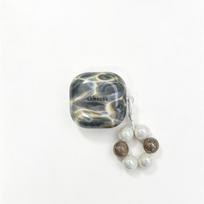 For Samsung Galaxy Buds 4Pro 3Pro 3 Iridescent Water Ripple Earphone Case Core Cute Protective Case with Beaded Chain For Samsung Buds 3 gray