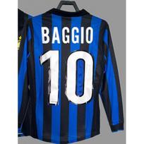 Retro Soccer Jersey Classic Baggio Ronaldo Zanetti Figo Adriano Jersey Comfortable Breathable Sport Shirt Men/Women Red/Blue Multiple Sizes Brand XXL