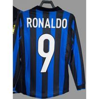 Retro Soccer Jersey Classic Baggio Ronaldo Zanetti Figo Adriano Jersey Comfortable Breathable Sport Shirt Men/Women Red/Blue Multiple Sizes Brand XXL