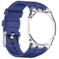 Modifikacijos silikoninis sportinis dirželis Swatch X AP Royal Pop kišeniniam laikrodžiui vyrams ir moterims Dark blue-12 blue