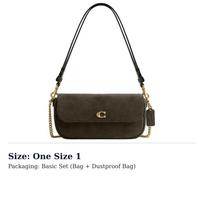 COACH Odinė Peties Rankinė Vidutinė Moteriška Alyvuogių Žalia CCD07-B4OL One Size 1 black