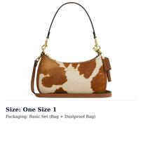 COACH Teri karvės odos peties rankinė, vidutinio dydžio, moteriška, įvairių spalvų CDW45-IMYFH One Size 1 brown