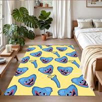 Anti‑Slip Crystal Velvet Floor Rug, Huggy Wuggy Design Carpet for Indoor Living Bedroom Home Decoration 80cmx120cm