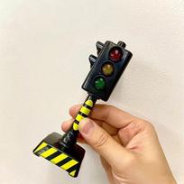 [DO]Mini Traffic Signal Light Toy Model Simulation Road Sign Scene LED Kid Traffic Safe Education Learning Toy Car Accessories black
