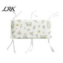 Stable Baby Bed Bumper Breathable Crib Pad for Toddler Bed, Soft Cotton Rail Washable Padding Protector with Secure Straps, Protective Liner 120cm B white