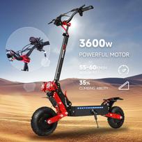 SUNNIGOO X7 Elektrinis paspirtukas 3600W Dvigubas variklis 55km/h 11  Visureigio padangos 55KM nuotolis IP54 Dvigubi stabdžiai Sulankstomas Visureigis Escooter X7-3600W48V21Ah-TT-1