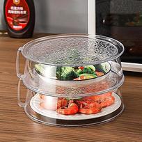 Pc Microwave Oven Cover With Handle Heat Resistant Splatter Guard Lid Transparent Dish Shield For Kitchen Fridge & Bbq A1 white
