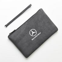 Suede automobilio vairavimo dokumentų krepšiai Kortelių laikiklis ID dangtelis Mercedes Benz W211 W203 W204 W210 W124 AMG W202 W212 W222 gray