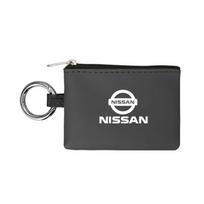 Odinė automobilio rakto piniginė Kortelių krepšys Emblema Aksesuarai Nissan Qashqai Juke Pulsar Sentra Altima Patrol Micra Rogue Almera Versa juoda
