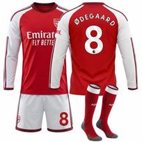 2627 Arsenal Home Long-Sleeve Football Shirt – No. 7 Saka, No. 8 Ødegaard, No. 41 Rice, No. 14 Gyökeres XL