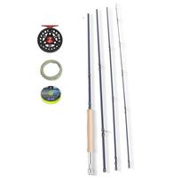 Kylebooker RR01 museline meškere 3/4/5/6/7/8 sveriantis startinis muselinės meškerės ir ritės rinkinys su vienu kelioniniu dėklu 7wt 9' 4pc Rod,7/8 Reel mėlyna