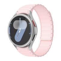 Apyrankė skirta Samsung Galaxy Watch 6 classic 7 5 Pro 4 44mm 40mm 45mm be tarpų Magnetinė silikoninė apyrankė Correa Galaxy Watch 6 dirželis Galaxy Watch6 44mm rožinė