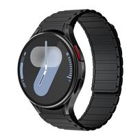 Apyrankė skirta Samsung Galaxy Watch 6 classic 7 5 Pro 4 44mm 40mm 45mm be tarpų Magnetinė silikoninė apyrankė Correa Galaxy Watch 6 dirželis 4 classic 42mm 46mm juoda