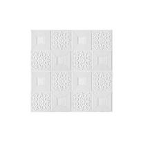 10Pcs 70x70cm Big Size Ceiling Wallpaper 3D Brick Waterproof Wall Stickers Foam Self-Adchive Wall Decoration 10Pcs 70cmx70cm white