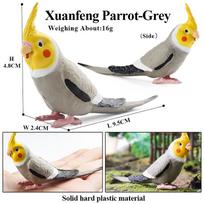 Oenux Paukštis Miško Gyvūnas Papūga Ara Korela Kakadu Agapornis Puffinas Modelis Kietas PVC Sodo Dekoracija Švietimas Vaikų Žaislas gray