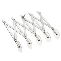 3/5/7 Wheels Pizza Knife Foldable Pizza Cutter Stainless Steel Scraper Non-Stick Round 5 Wheels white