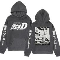 Anime Initial D AE86 Hoody Hachiroku Pavarų dėžė Drift Hoody Takumi Fujiwara Tofu parduotuvė Vyriški Moteriški Džemperiai Žieminiai drabužiai L tamsiai pilka spalva