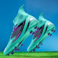 High-top football shoes autumn youth artificial grass spikes primary and secondary school students competition professional equipment 46 žalia