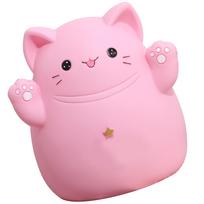Cartoon Cat Piggy Bank Saving Bank Cartoon Cat Shaped Money Box Coins Storage Box Home Decor Ornament Children Toys pink