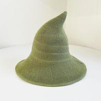 Temperamentinga Didžiabrylė Raganios Skrybėlė - Nerta Helovino ir Kalėdų Stiliaus Moterims Medium (56-58cm) žalia