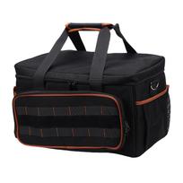 Tool Bag 17in Heavy Duty Hand Tote Storage Organizer Wear Proof Oxford Cloth 20 Pockets Adjustable Shoulder Strap for black