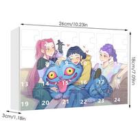Kpop Demonų medžiotojai Advento kalendorius K Pop Demonų medžiotojai Rumi Mira Zoey Tigras Kalėdų atgalinio skaičiavimo Advento kalendorius Dovana 24 dienos gray