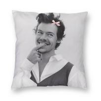 Harry Styles Pagalvės užvalkalas Minkštas poliesterio pagalvės užvalkalas Dekoratyvinis pagalvės užvalkalas Namams Užtrauktukas 18'' 12x12Inch white