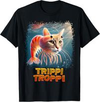 Trippi Troppi Italijos smegenų puvimo Memas Humoras Unisex Marškinėliai Unisex Marškinėliai M gray
