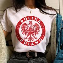 Lenkijos marškinėliai su vėliavos dizainu viršutinė dalis trumpomis rankovėmis gimtadienio dovana Naujas POLSKA POLAND Vėliava Linksmas Unisex marškinėlis S red