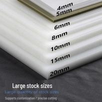 Maistinės kokybės baltas polipropileno lakštas - Atsparus dilimui ir patvarus techninis plastikas 10mm thick, 30x50cm, 1 piece