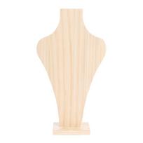 Detachable Mannequin Storage Rack Large Wooden Necklace Holder Wood Display Stand for Jewelry Showcases and Photography L white
