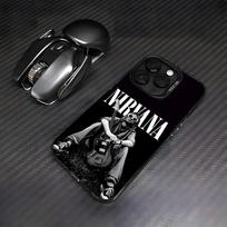 N-Nirvana Rock Band Phone Case For IPhone17 Air 16 15 14 Plus 13 12 11 Pro 7 8 XS Max XR Silver Black Bumper Case iPhone 16 Pro black