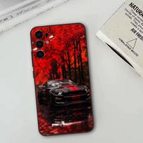 Ford Mustang   Telefono dėklas Samsung S25,S24,S21,S22,S23,S30,Ultra,S20,Plus,Fe,Lite,Note,10,Juodas dangtelis Samsung S20plus5G red