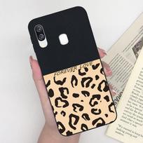 Leopardo rašto dėklas Samsung A40 telefonui, minkšto silikono matiniai dėklai Samsung Galaxy A40 A 40 SM-A405F, buferis Funda Capa Samsung Galaxy A40 beige