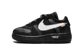 Nike Air Force 1 Low Off-White Black White TD BV0853-001 7C black