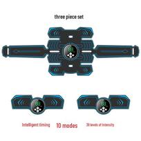 EMS Abdominal Trainer: Eight-Pack Abs Belt for Home Fitness and Massage black