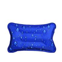 Self-Inflating Cooling Ice Pillow: Dual-Use Water-Filled Ice Pad for Home & Office. blue