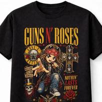 Guns N Roses Welcome To The Jungle Rock Axl Rose Slash Graphic Unisex TShirt XL brown