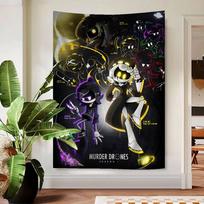 Anime Žudikiški Dronai Animacinis Paveikslas Sienos Kabinamas Dekoravimas Namų Dekoras 60x90 cm gray