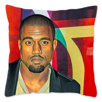 Funny Kanye West Meme Cushion Covers 40X40Cm Soft Throw Pillow Case For Sofa Car Square Pillowcase Living Room Decoration Peach skin 18*18(CM)-1Pcs black
