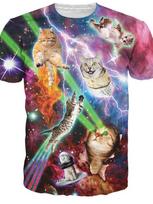 Vyriški marškinėliai Juokinga katė 3D spausdinimas Laisvi apvalia kaklo iškirpte trumparankoviai T-shirt vasaros nauja mada laisvalaikio gatvės stilius Harajuku marškinėliai vyriški drabužiai XL gray