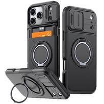 Multifunctional Wallet Phone Case W/ For MagSafe Magnetic Kickstand Slide Cover For iPhone 17 Pro Max 16 E 15 14 Plus 13 12 11 iPhone 16 Pro juoda