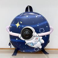 Schoolbag kindergarten schoolbag hard shell cartoon astronaut schoolbag three-dimensional boys and girls class college style backpack blue