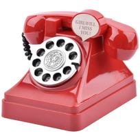 Retro telefono pinigų dėžutė Kūrybiška dovana Monetų taupyklė Mielas vaikų taupymo žaislas Vaikams Style 2-Red