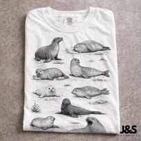 90-ųjų Vintažinio Tatuiruočių Stiliaus Grafinis Marškinėlis su Ruoniu, Retro Comfort Colors® Y2k Uosto Ruonis Laukinių Gyvūnų Unisex Marškinėlis, Jūros Gyvūnų Mėgėjo Dovana, Ruoninis M gray