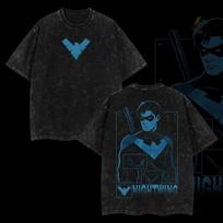 Nightwing Mėlynas Komiksų T-marškinėlis ir vaikiškas marškinėlis, Komiksų personažas TV serialas Grafinis dizainas Unisex L black