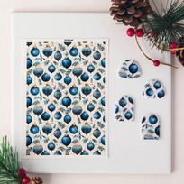Christmas Soft Ceramic Transfer Paper Cartoon Holly Leaf Santa Claus Clay Transfer Water Soluble Stickers Handmade Jewelry Tools gray
