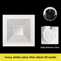 88W 30 * 30cm Didelės galios ventiliacijos ventiliatorius Integruotas lubinis ištraukimo ventiliatorius Virtuvės vonios kambario galingas ištraukimo ventiliatorius Ultra-thin 50W White gray