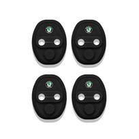 4 vnt. Automobilio durų spynos dangtelio dėklas Priedai Skoda Octavia MK2 MK3 2 3 A7 Fabia Karoq Kodiaq Superb Rapid Kamiq Scala Yeti black
